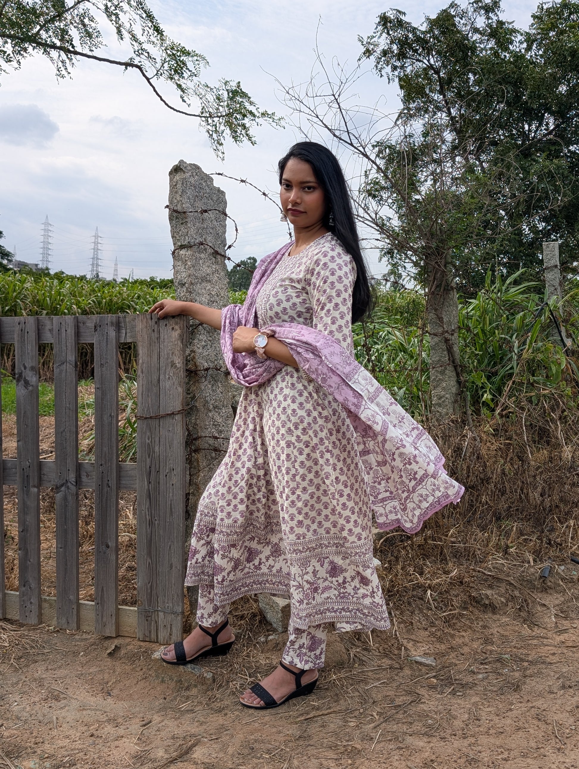 Soft Cotton Printed Suit Set with Dupatta