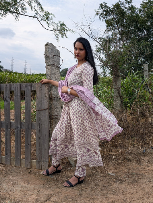 Soft Cotton Printed Suit Set with Dupatta